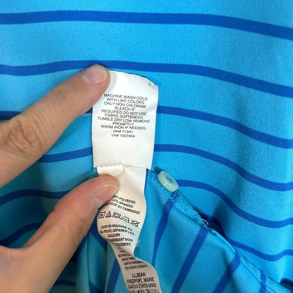 L.L. Bean Striped Slightly Fitted Short Sleeve Polo Shirt Men’s XLT - Picture 5 of 5